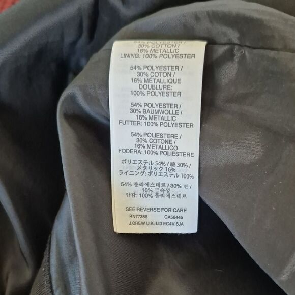 J. Crew Origami Faux Wrap Mini Skirt in Black Metallic Matelassé - Picture 10 of 13